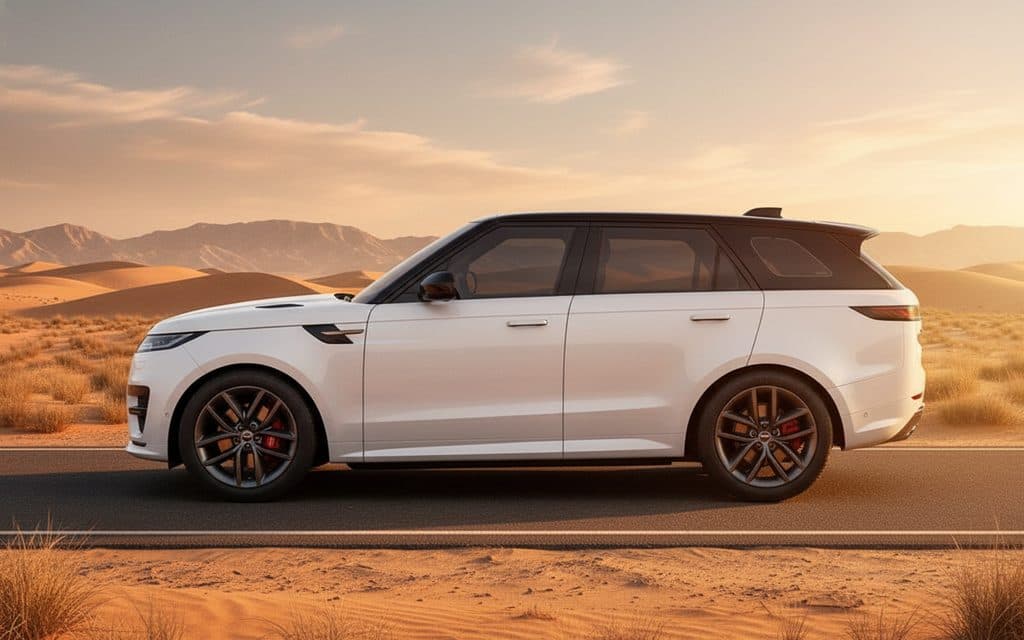 Land Rover Range Rover Sport 2025 White side profile Land Rover Range Rover Sport 2025 White side profile
