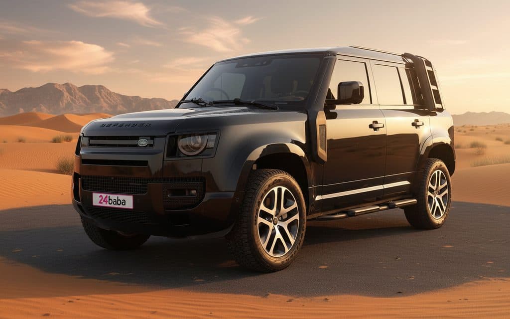 LandRover Defender 2024 Black rental in Dubai LandRover Defender 2024 Black rental in Dubai