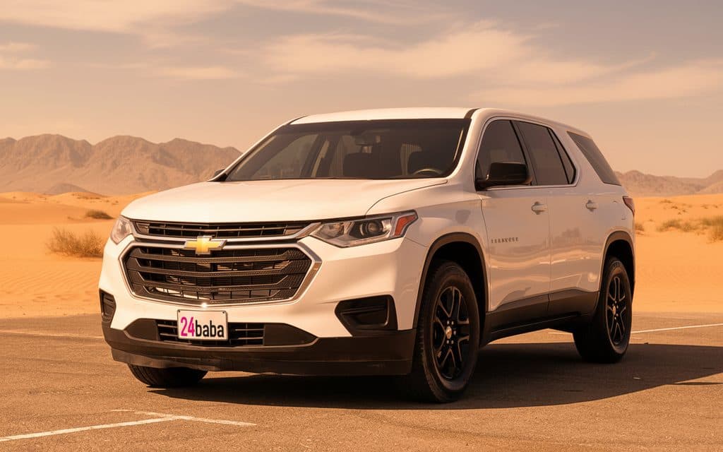 Chevrolet Traverse 2021 White rental in Dubai Chevrolet Traverse 2021 White rental in Dubai