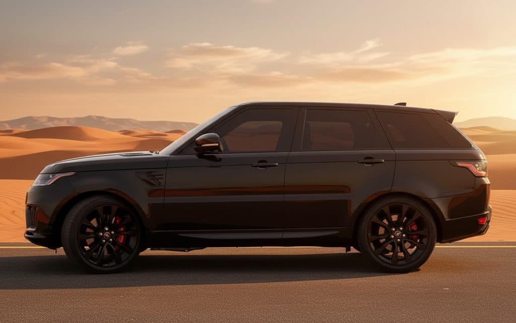 LandRover RangeRoverSport 2021 Black side profile LandRover RangeRoverSport 2021 Black side profile